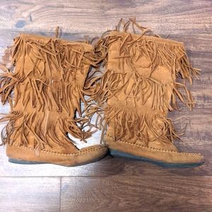 Women's moccasin style boots